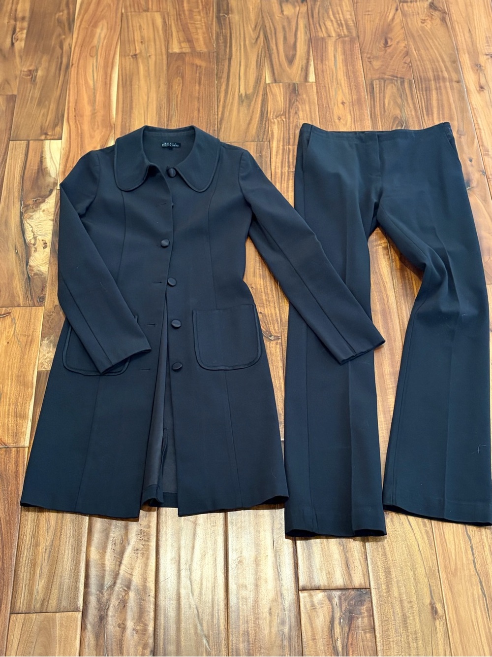 Fabulous 90’s Maria Bianca Nero Black Evening Tuxedo Suit S/XS